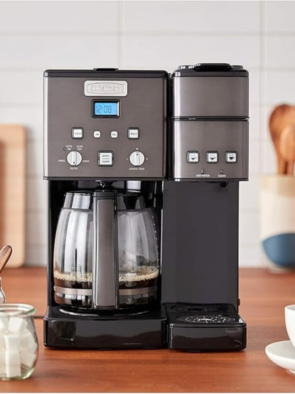Cuisinart Black Stainless Coffee Center 2-in-1 12 cup Coffeemaker & Single Serve - Picture 5 of 6